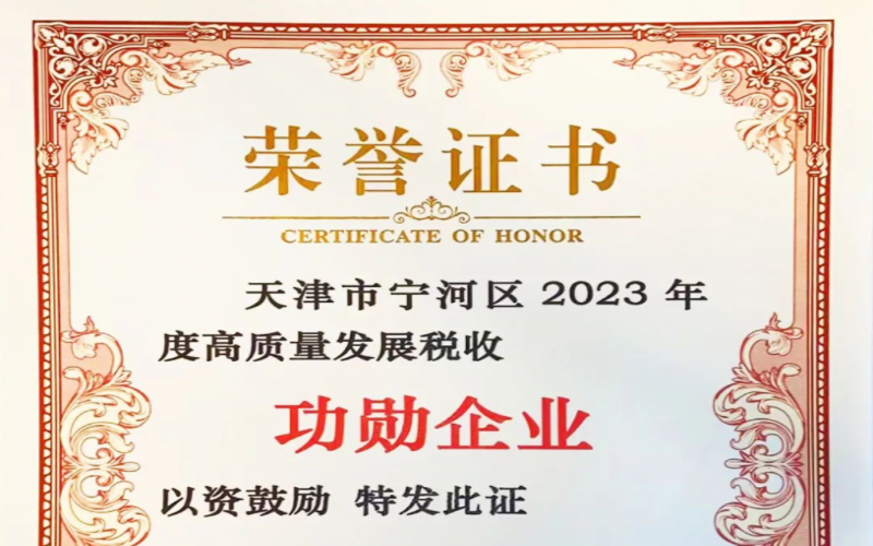 喜訊！榮程智運榮獲天津市寧河區(qū)2023年度高質(zhì)量發(fā)展稅收功勛企業(yè)獎